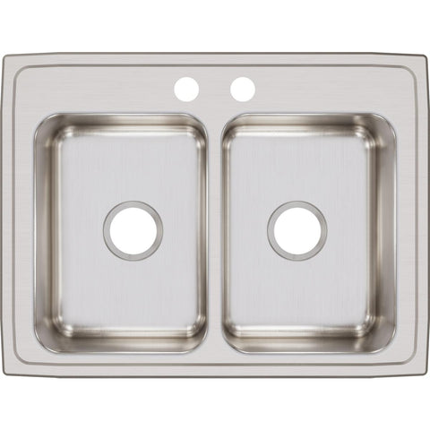 Elkay Lustertone Classic 29" Stainless Steel Kitchen Sink, 50/50 Double Bowl, Lustrous Satin, LR29222