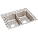 Elkay Lustertone Classic 29" Stainless Steel Kitchen Sink, 50/50 Double Bowl, Lustrous Satin, LR29222 - The Sink Boutique