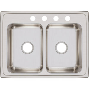 Alternate Image for Elkay Lustertone Classic 29" Stainless Steel Kitchen Sink, 50/50 Double Bowl, 18 Gauge, Lustrous Satin, 4 Faucet Hole, LR29224