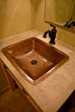 Premier Copper Products 19" Rectangle Copper Bathroom Sink, Oil Rubbed Bronze, LREC19DB - The Sink Boutique