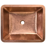 Premier Copper Products 19" Rectangle Copper Bathroom Sink, Polished Copper, LREC19PC - The Sink Boutique