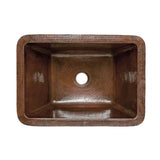 Premier Copper Products 17" Rectangle Copper Bathroom Sink, Oil Rubbed Bronze, LRECDB - The Sink Boutique