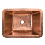 Premier Copper Products 17" Rectangle Copper Bathroom Sink, Polished Copper, LRECPC - The Sink Boutique