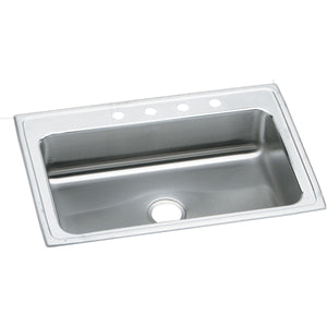 Alternate Image for Elkay Lustertone Classic 33" Stainless Steel Kitchen Sink, 18 Gauge, Lustrous Satin, 1 Faucet Hole, LRS33221