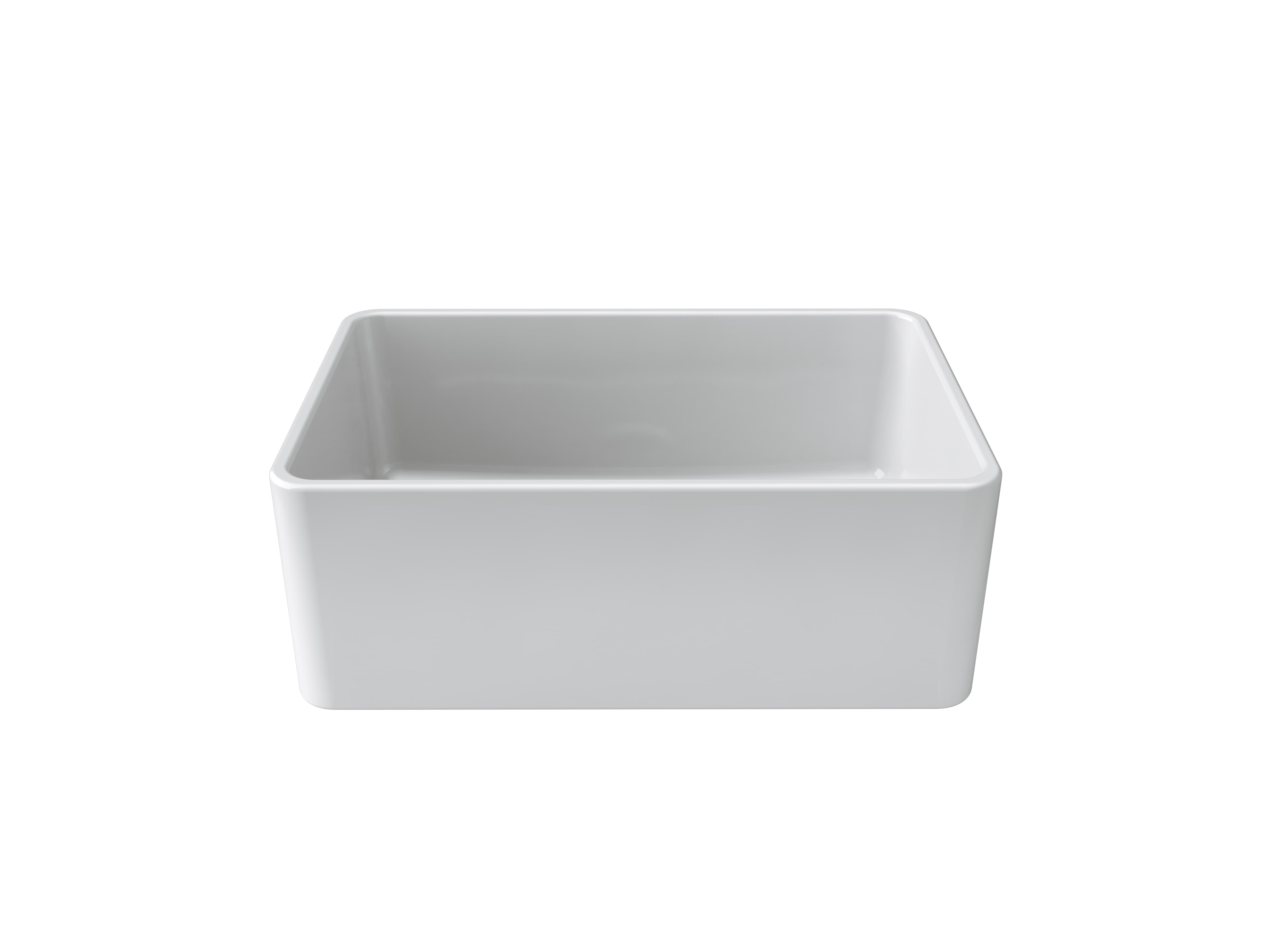 Latoscana 27-IN Fireclay Single Bowl Farmhouse Apron Sink Reversible LTW2718W Front 1