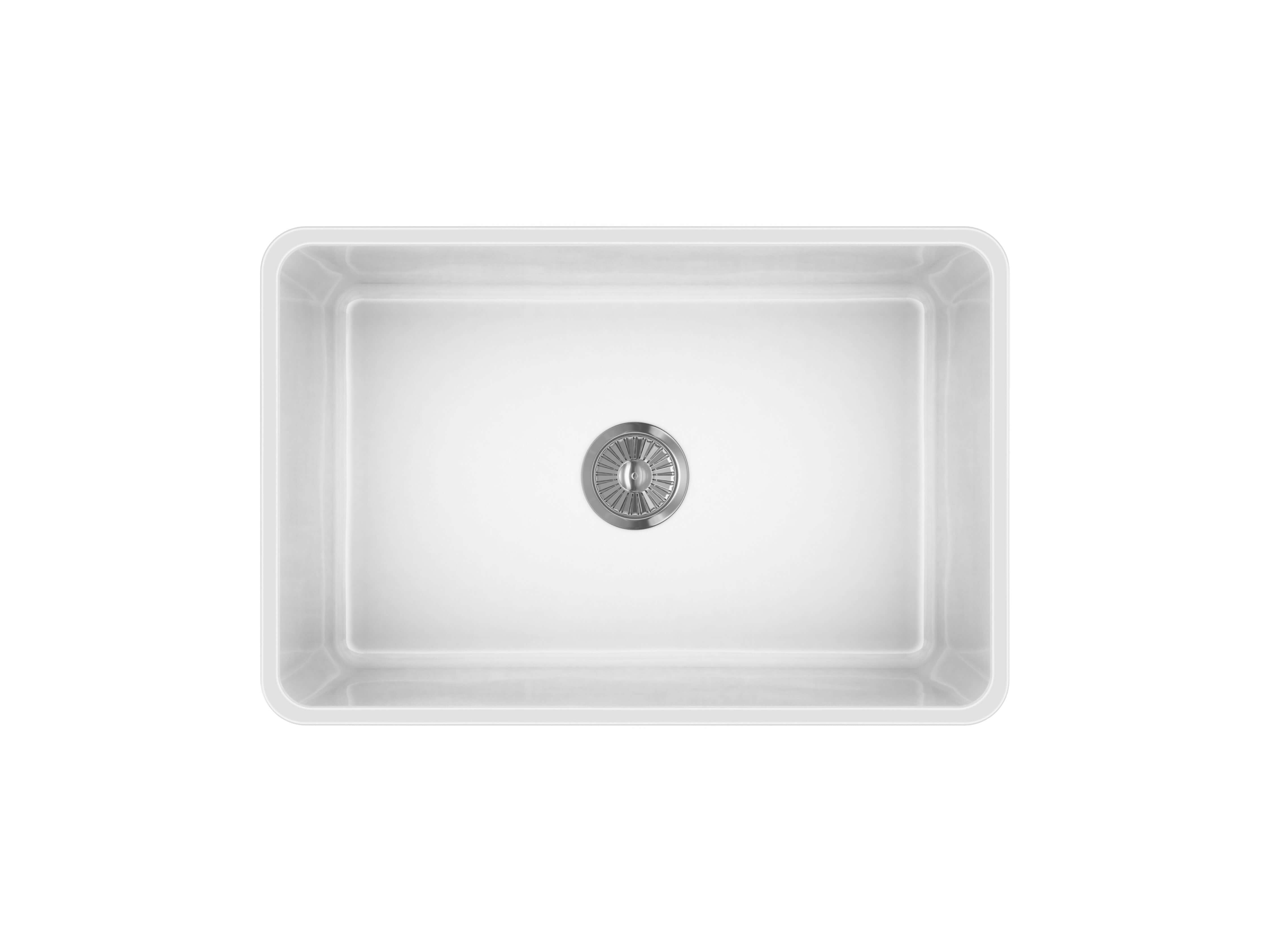 Latoscana 27-IN Fireclay Single Bowl Farmhouse Apron Sink Reversible LTW2718W Top