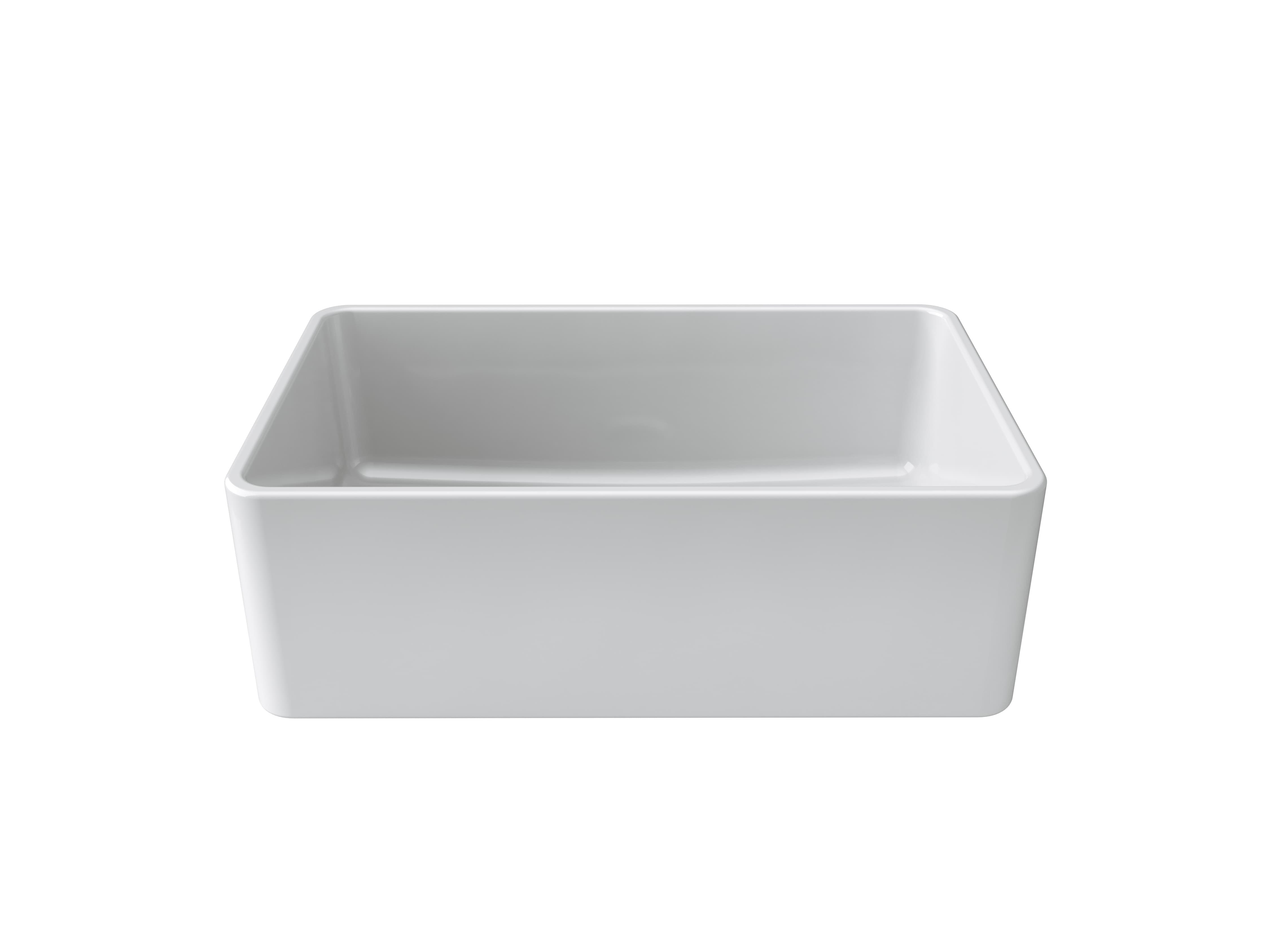 Latoscana 30-IN Fireclay Single Bowl Farmhouse Apron Sink Reversible LTW3019W Front 1
