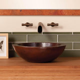 Native Trails Laguna 16" Round Copper Bathroom Sink, Antique Copper, CPS255