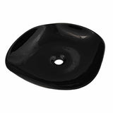 Native Trails Murano 15" Rounded-Square Glass Vessel Bathroom Sink, Abyss, MG1515-AS