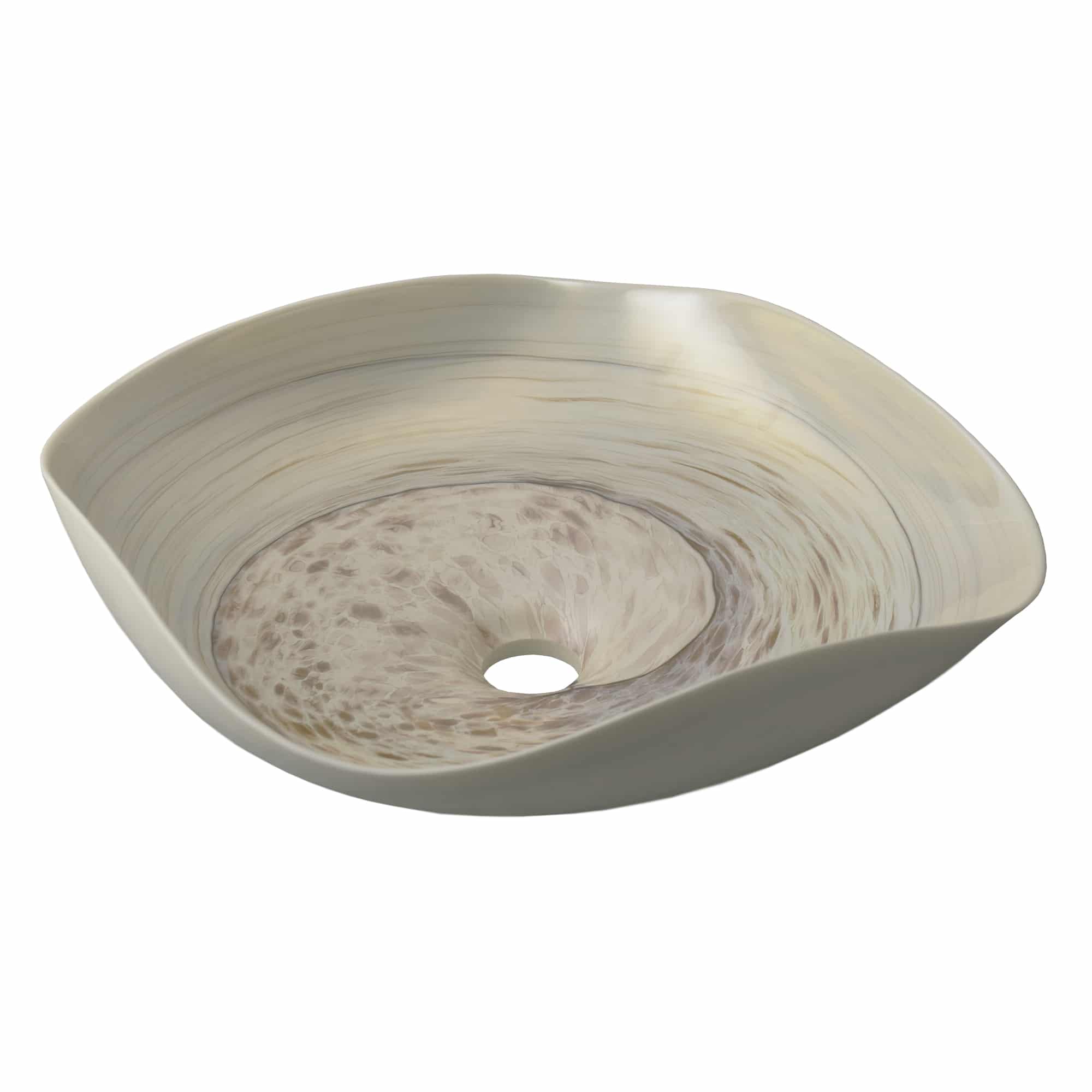 Native Trails 48" Americana Vanity in Driftwood with Carrara Marble Top and Lido in Beachcomber, Single Faucet Hole, BND48-VB-CT-MG-023