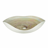 Native Trails Murano 15" Rounded-Square Glass Vessel Bathroom Sink, Beachcomber, MG1515-BR