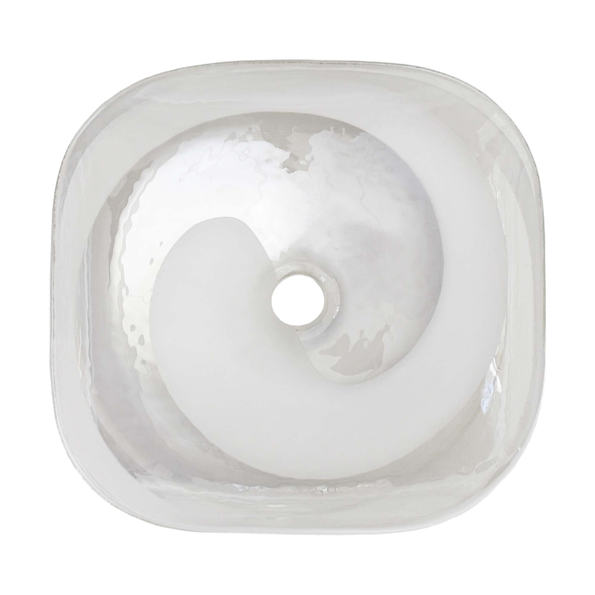 Native Trails Murano 14.75" x 14.75" Round Vessel Glass Bathroom Sink, Seaspray, MG1515-SY
