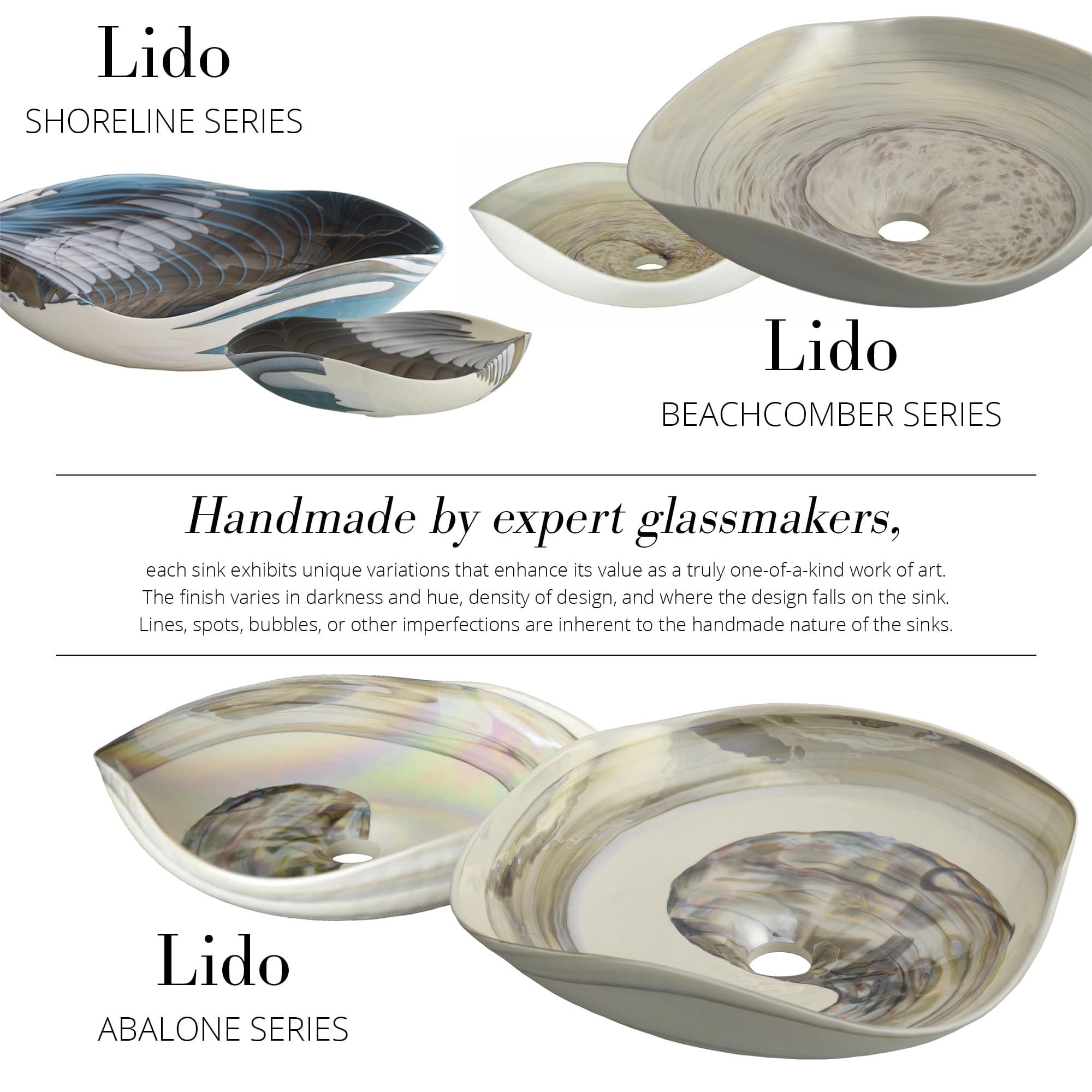 Native Trails Murano 15" Rounded-Square Glass Vessel Bathroom Sink, Shoreline, MG1515-SE