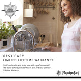 Nantucket Sinks Pro Series 32" Undermount 304 Stainless Steel Kitchen Sink with Accessories, 55/45 Double Bowl, Silver, 16 Gauge, ZR3219-OS-16