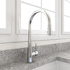 BOCCHI Lugano 1.75 GPM Brass Kitchen Faucet, Modern, Stainless Steel, 2025 0001 SS