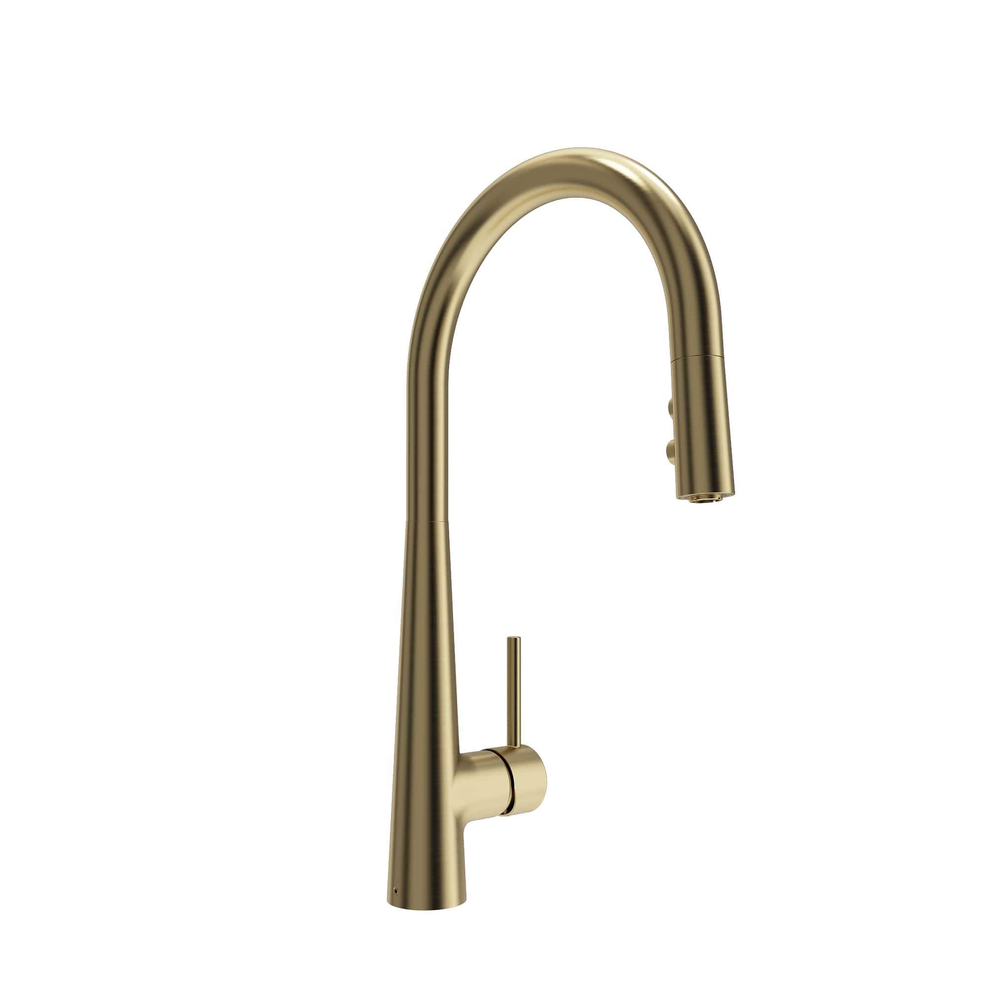 BOCCHI Lugano 1.75 GPM Brass Kitchen Faucet, Modern, Brushed Gold, 2025 0001 BG