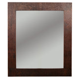 Premier Copper Products 36" Hand Hammered Rectangle Copper Mirror with Tree Design, MFREC3631-TR