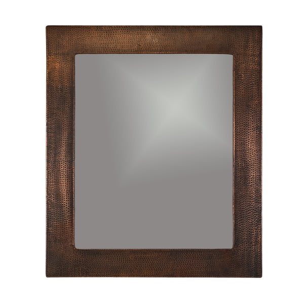 Premier Copper Products 36" Hand Hammered Rectangle Copper Mirror, MFREC3631