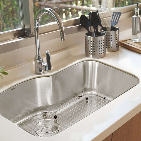 Alternate Image for Nantucket Sinks Sconset 32" Stainless Steel Kitchen Sink, 16 Gauge, MOBYXL-16