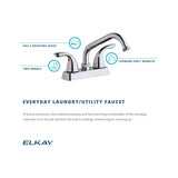 Elkay LK2000CR Everyday Laundry/Utility Deck Mount Faucet and Lever Handles Chrome - The Sink Boutique