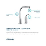 Elkay LK3000CR Everyday Kitchen Deck Mount Faucet with Remote Lever Handle Chrome - The Sink Boutique
