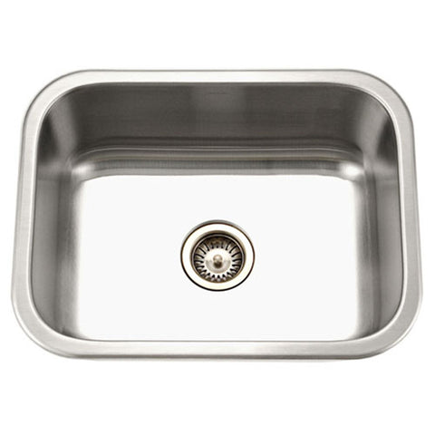 Houzer 23" Stainless Steel Undermount Single Bowl Kitchen Sink, MS-2309-1