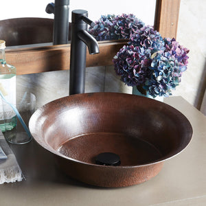 Alternate Image for Native Trails Maestro 16" Round Copper Bathroom Sink, Antique Copper, CPS271