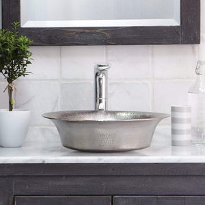 Alternate Image for Native Trails Maestro 16" Round Nickel Bathroom Sink, Brushed Nickel, CPS571