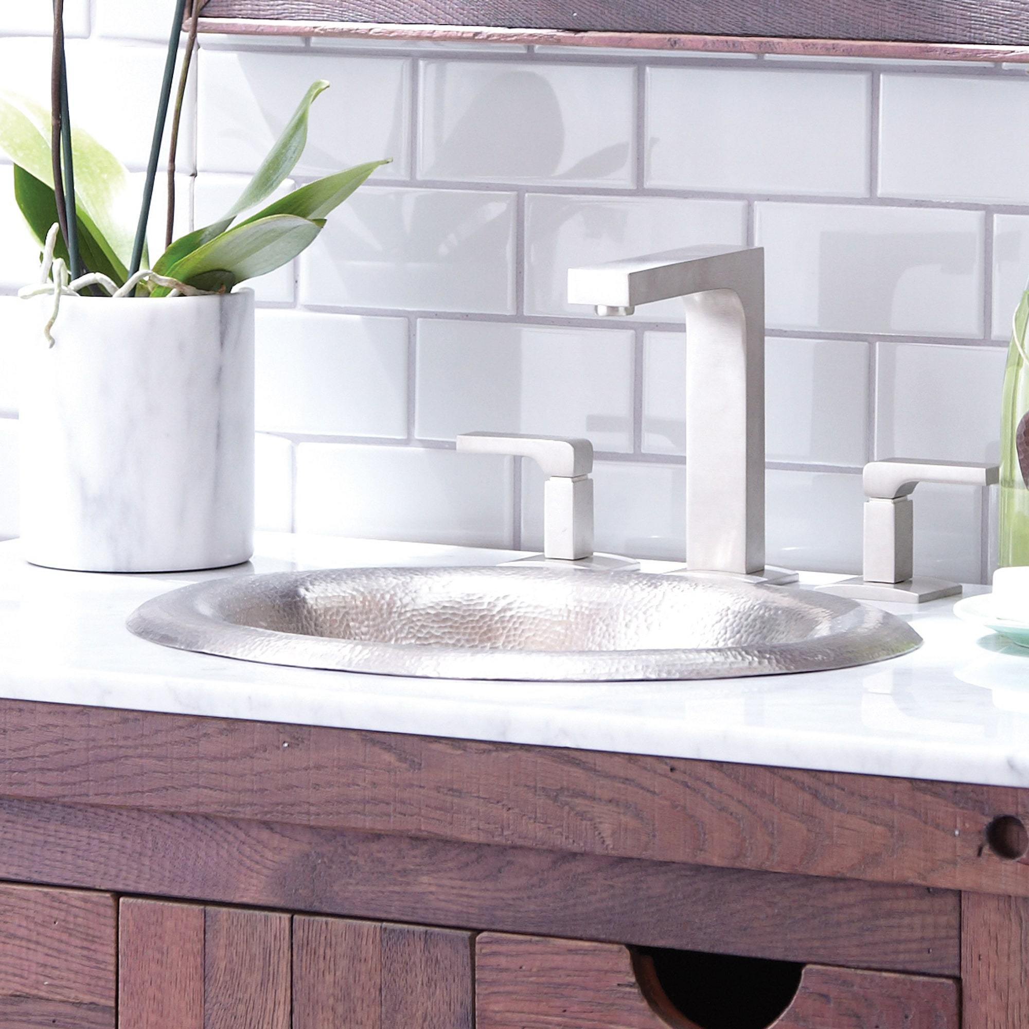 Native Trails Maestro 18" Oval Nickel Bathroom Sink, Brushed Nickel, CPS586