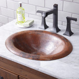 Native Trails Maestro 18" Oval Copper Bathroom Sink, Tempered Copper, CPS386