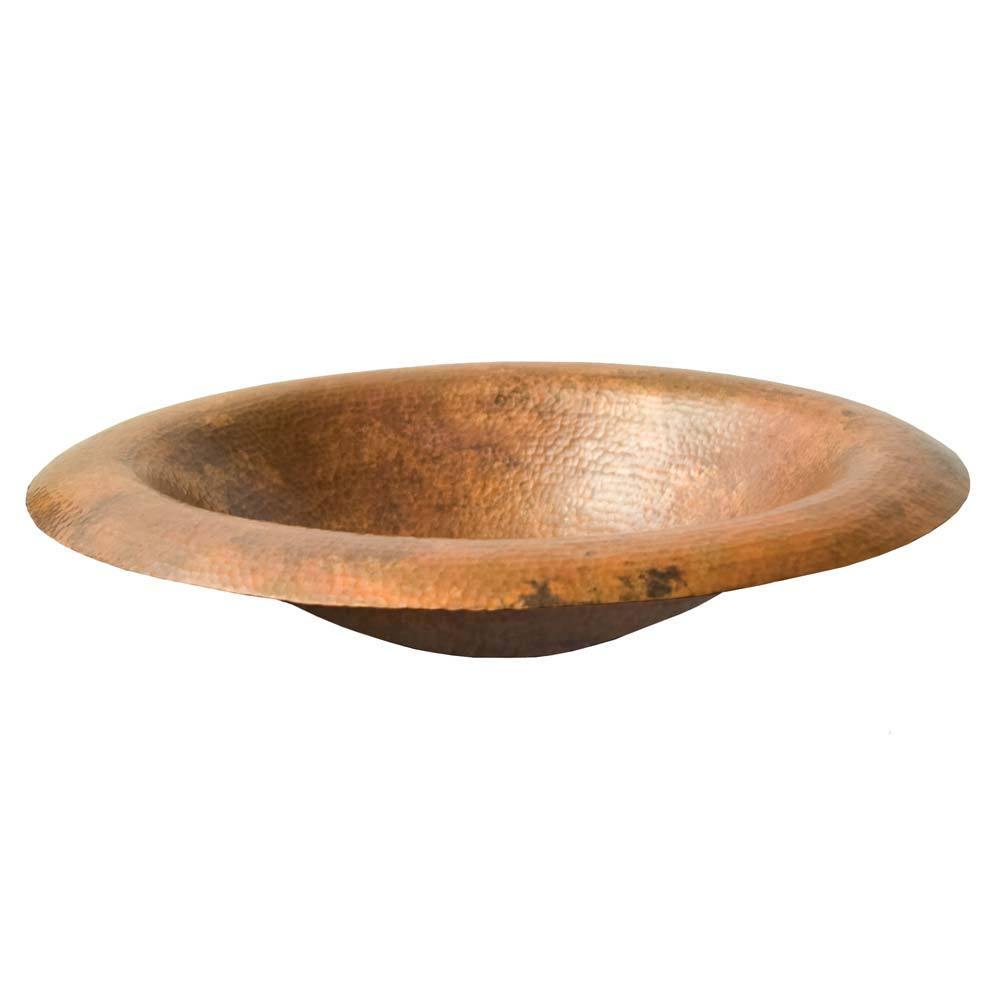 Native Trails Maestro 18" Oval Copper Bathroom Sink, Tempered Copper, CPS386