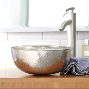 Alternate Image for Native Trails Maestro 13" Round Nickel Bathroom Sink, Brushed Nickel, CPS566