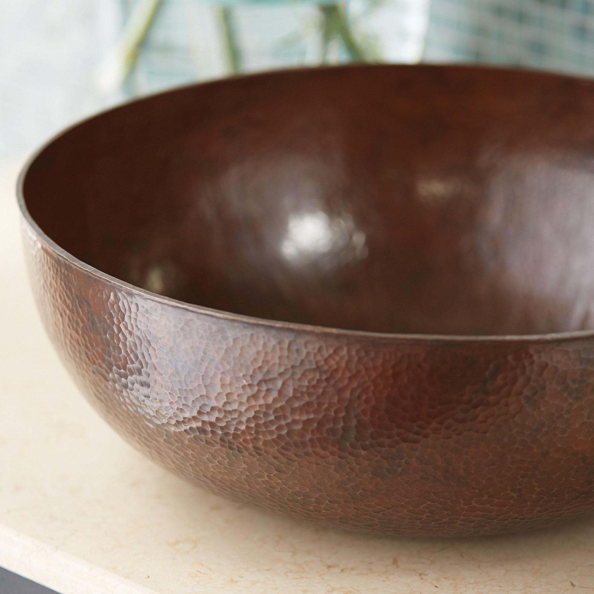 Native Trails Maestro 16" Round Copper Bathroom Sink, Antique Copper, CPS263
