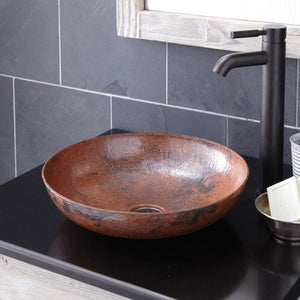Alternate Image for Native Trails Maestro 15" Round Copper Bathroom Sink, Tempered Copper, CPS383