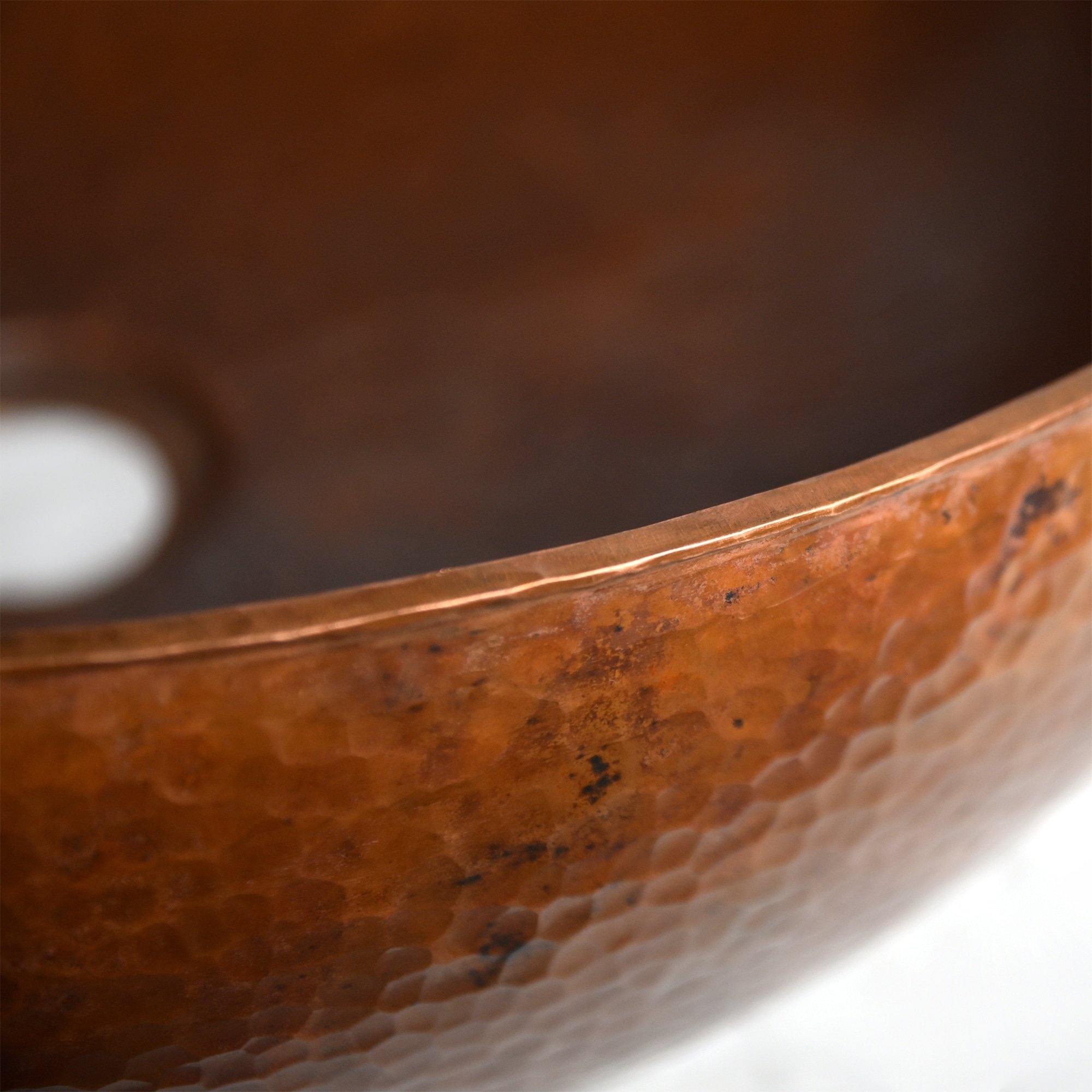 Native Trails Maestro 15" Round Copper Bathroom Sink, Tempered Copper, CPS383