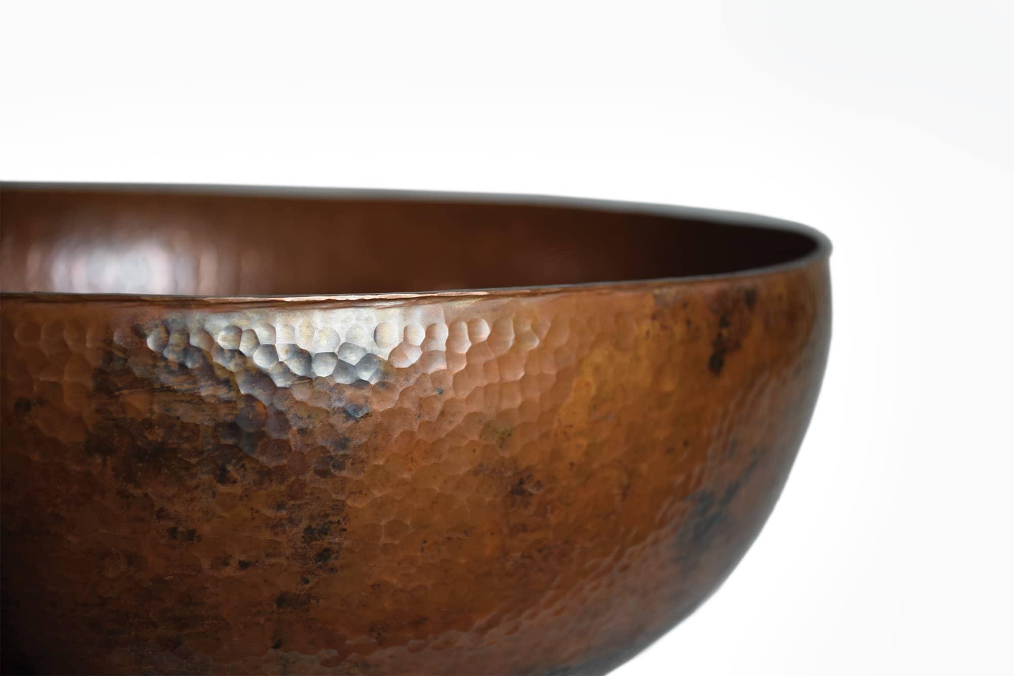 Native Trails Maestro 15" Round Copper Bathroom Sink, Tempered Copper, CPS383