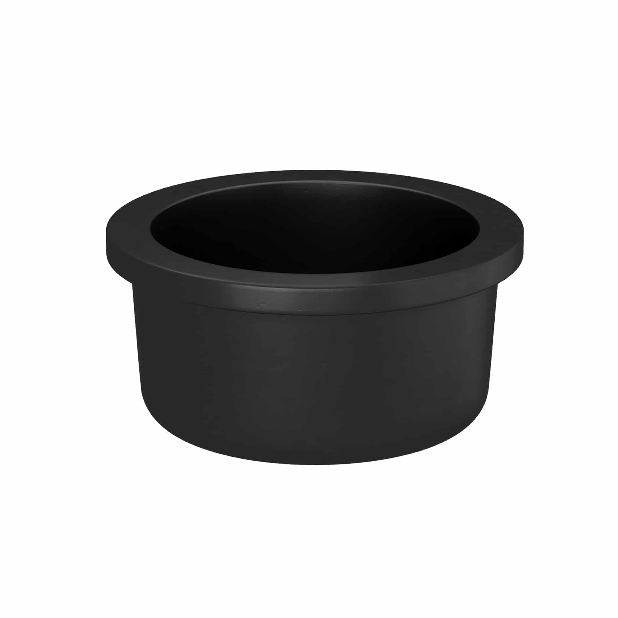 Native Trails Malibu 14" Round NativeStone Concrete Bar/Prep Sink, Charcoal, NSB1407-C