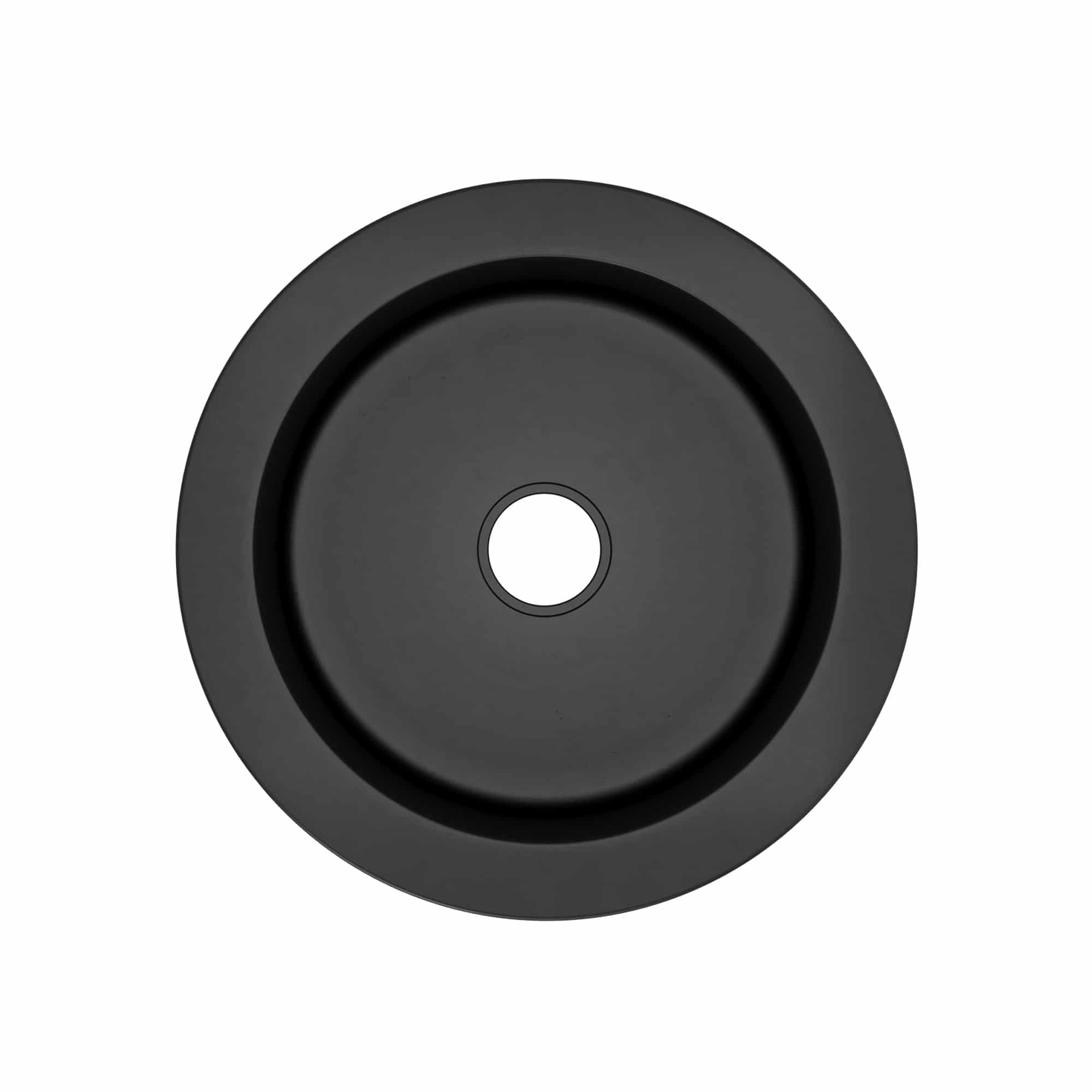 Native Trails Malibu 14" Round NativeStone Concrete Bar/Prep Sink, Charcoal, NSB1407-C