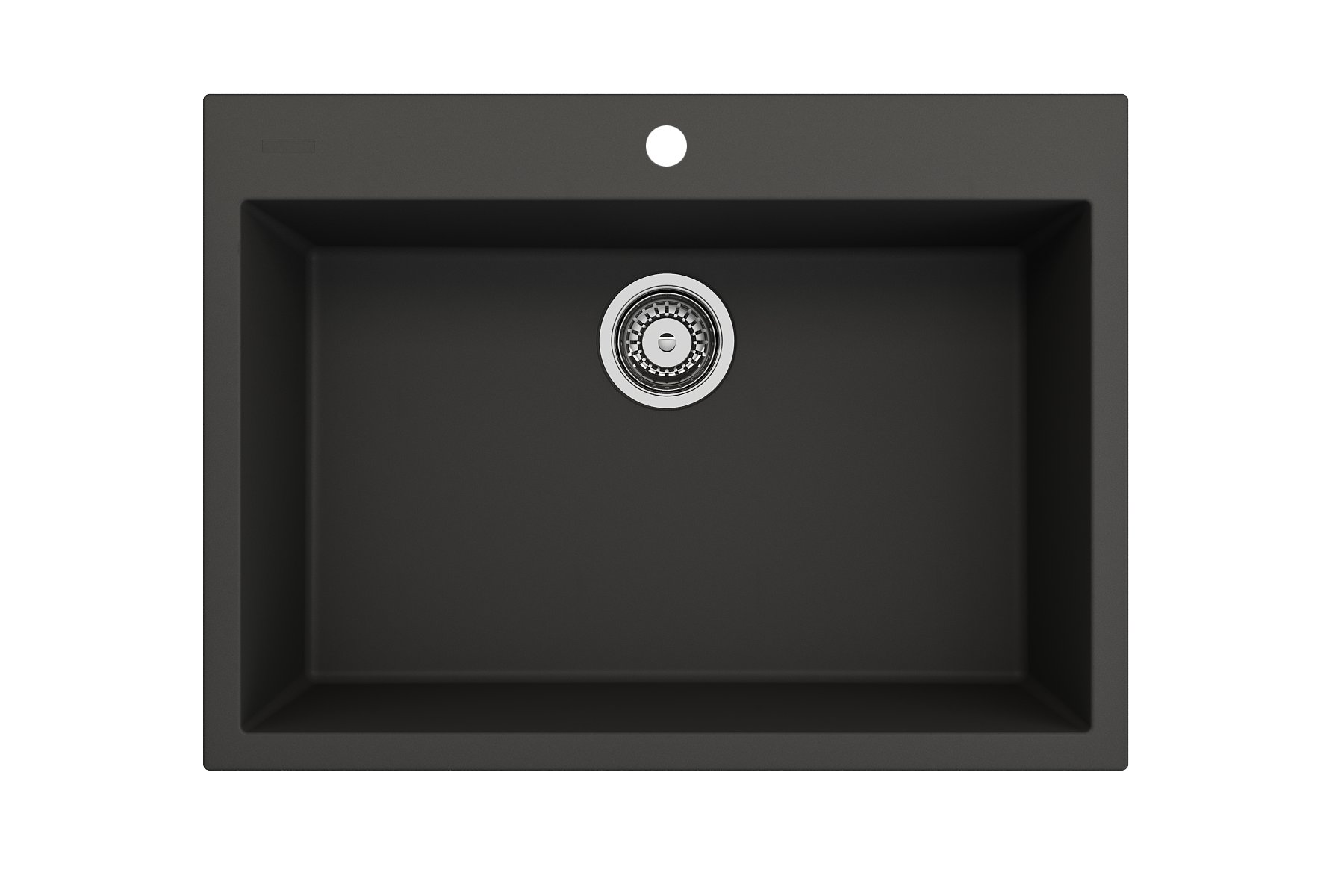 BOCCHI Campino Uno 27" Dual Mount Granite Kitchen Sink Kit, Matte Black, 1634-504-0126