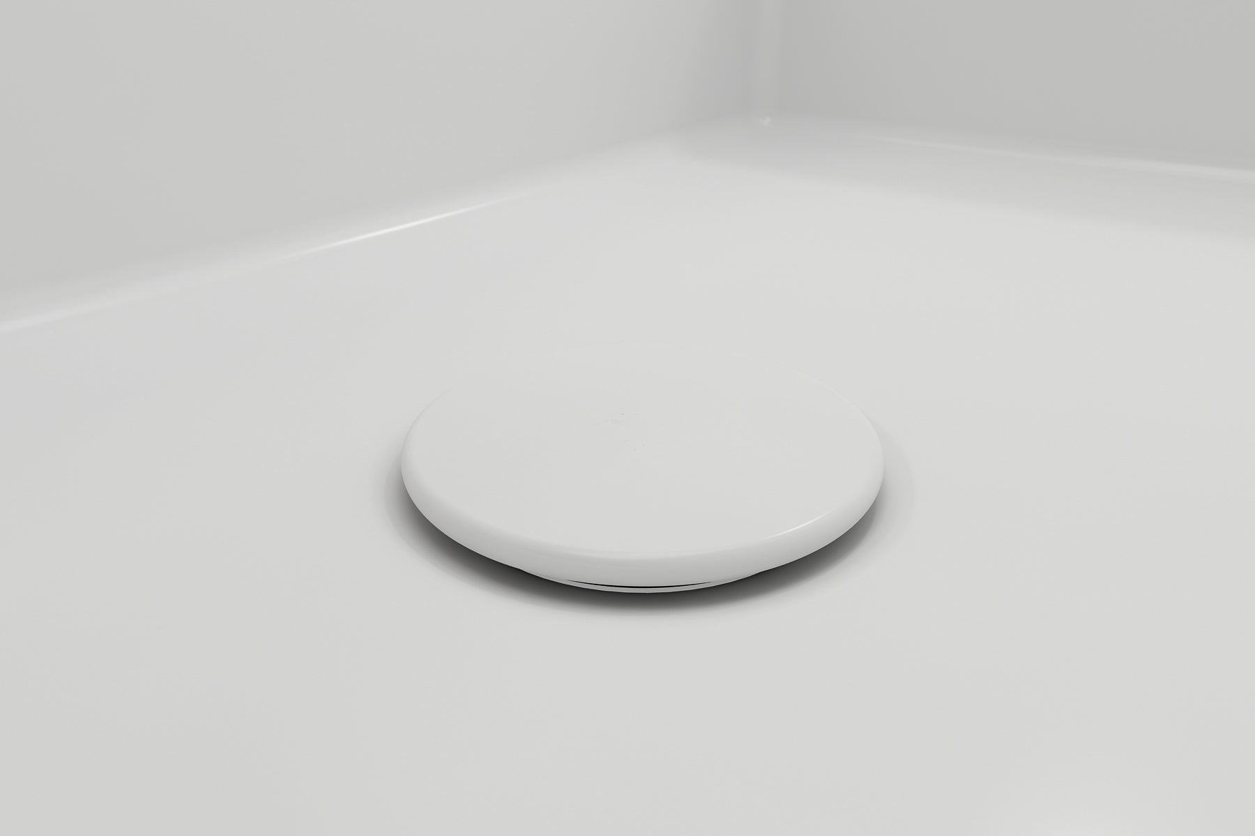 Fireclay Drain Cover for BOCCHI Fireclay Kitchen Sink Kit Strainers in Matte White, 1220-002