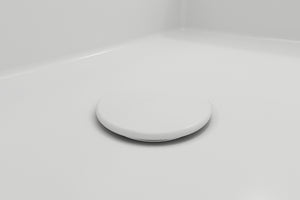 Alternate Image for Fireclay Drain Cover for BOCCHI Fireclay Kitchen Sink Kit Strainers in Matte White, 1220-002