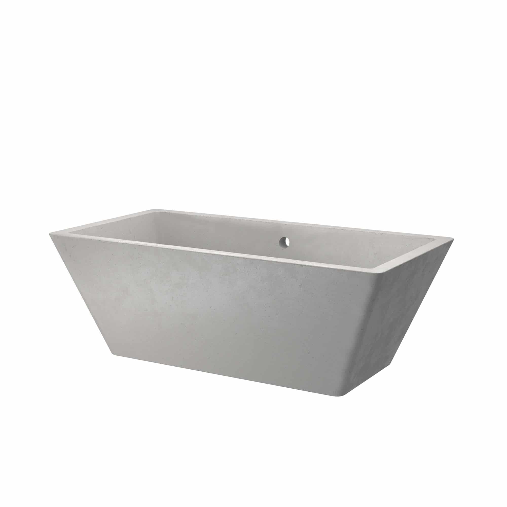Native Trails 66" NativeStone Concrete Mendocino Bathtub, Ash, NST6634-A