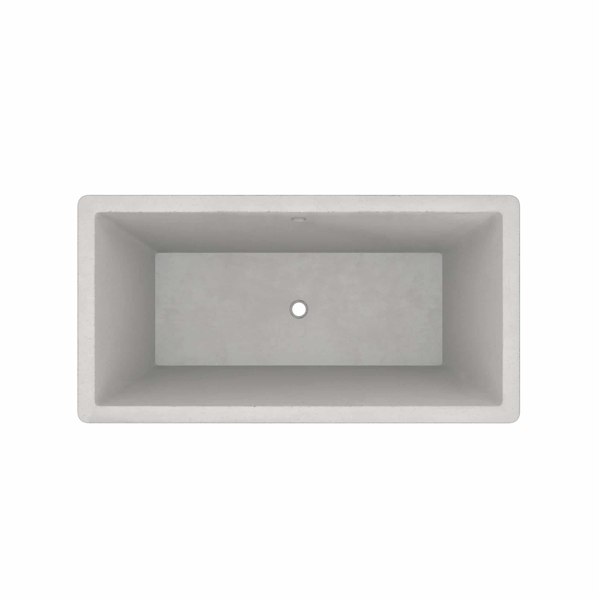 Native Trails 66" NativeStone Concrete Mendocino Bathtub, Ash, NST6634-A