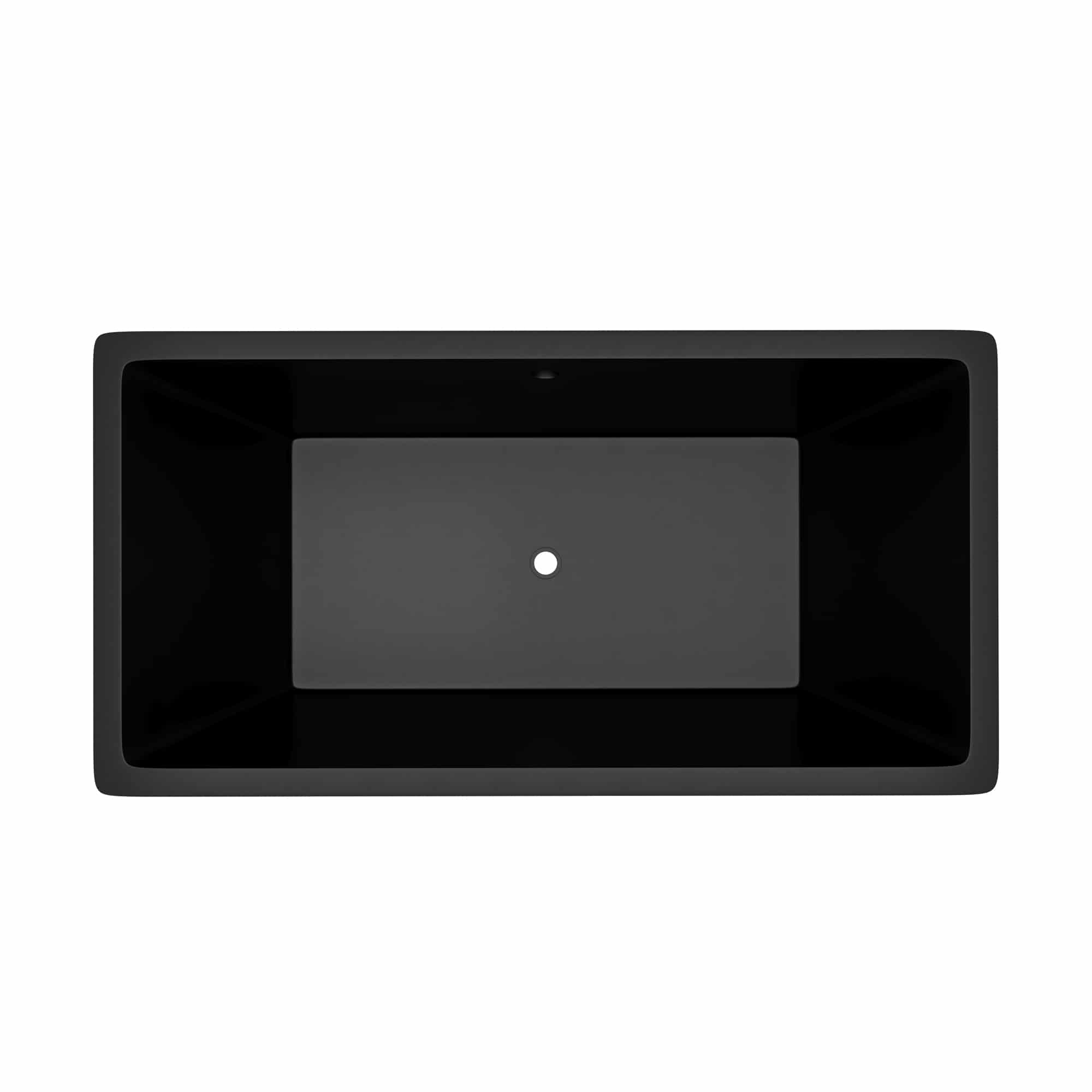 Native Trails 66" NativeStone Concrete Mendocino Freestanding Bathtub, Charcoal, NST6634-C