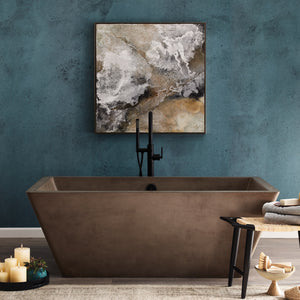 Alternate Image for Native Trails 66" NativeStone Concrete Mendocino Bathtub, Earth, NST6634-E