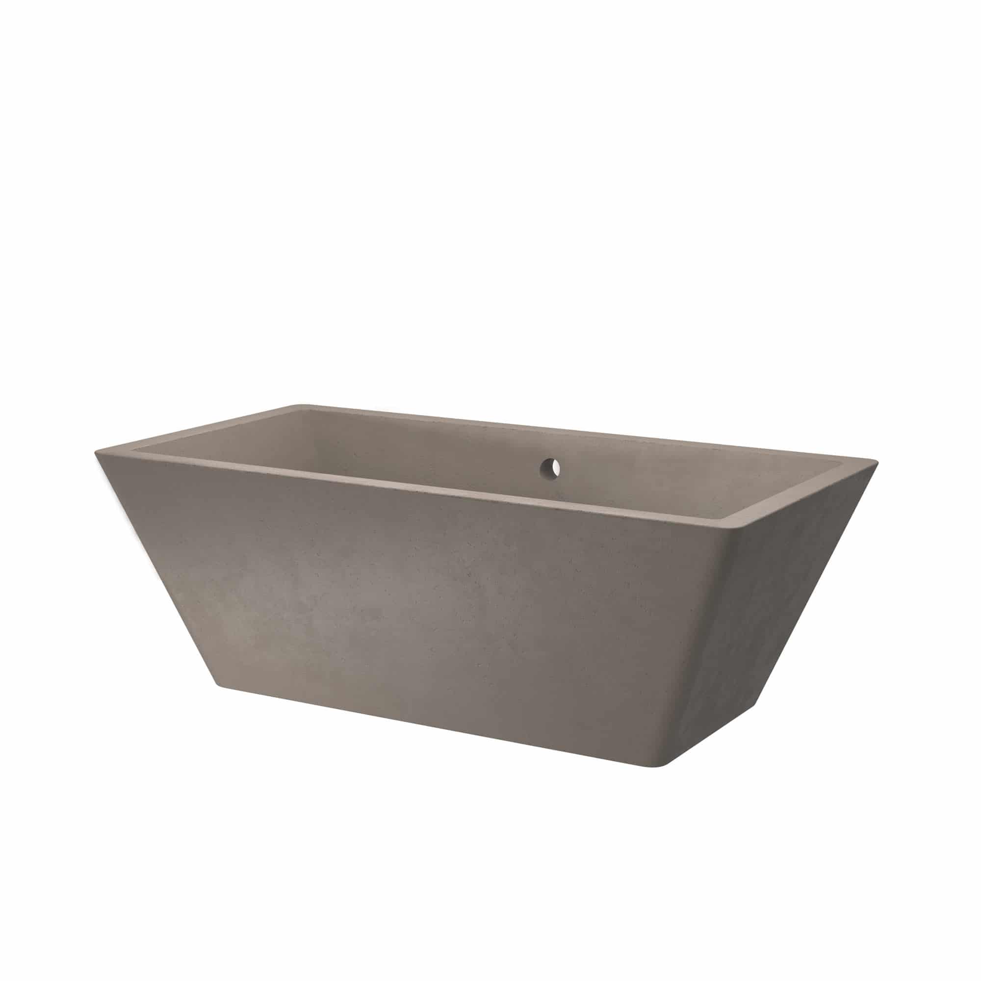 Native Trails 66" NativeStone Concrete Mendocino Bathtub, Earth, NST6634-E