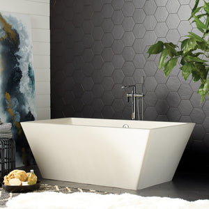 Alternate Image for Native Trails 66" NativeStone Concrete Mendocino Bathtub, Pearl, NST6634-P