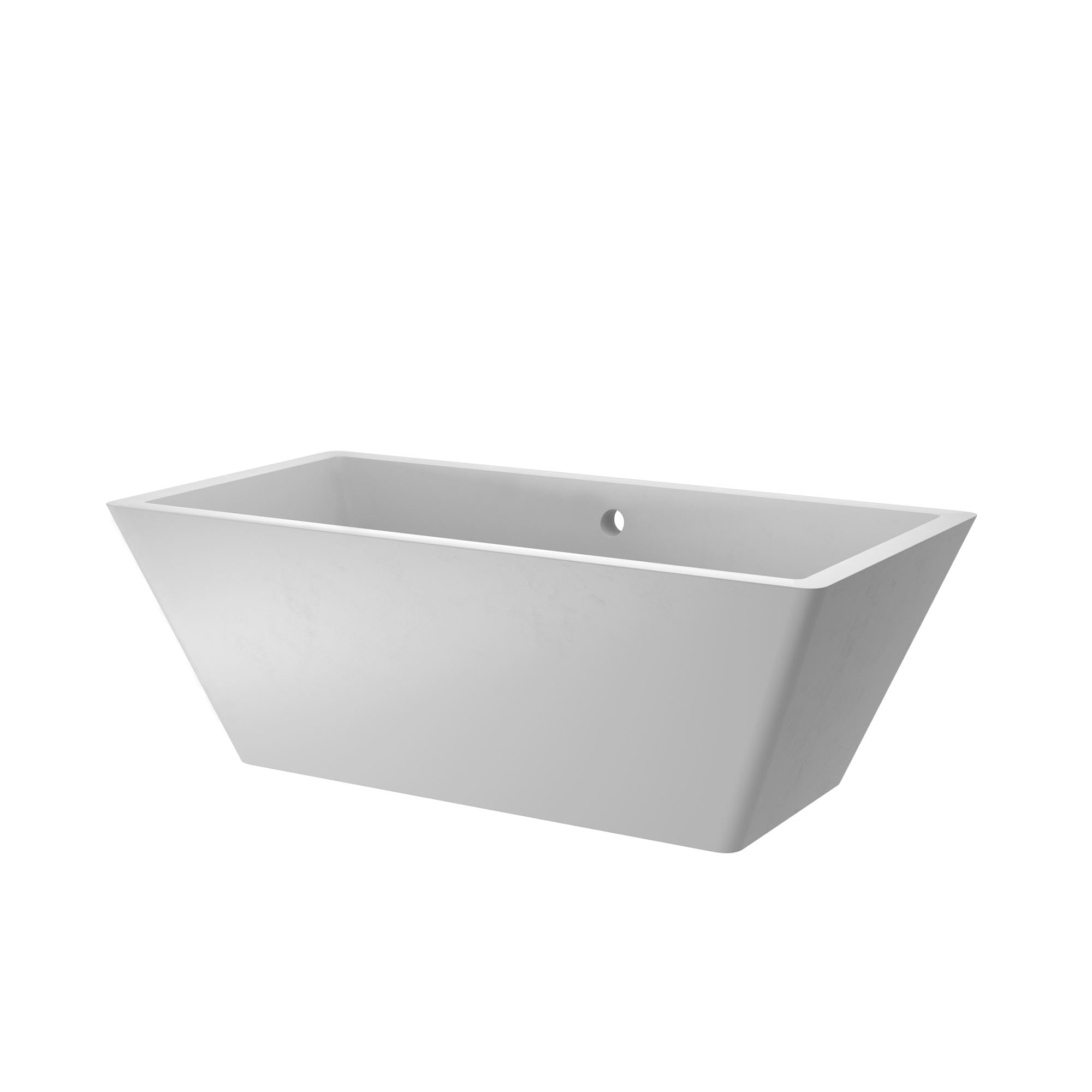 Native Trails 66" NativeStone Concrete Mendocino Bathtub, Pearl, NST6634-P