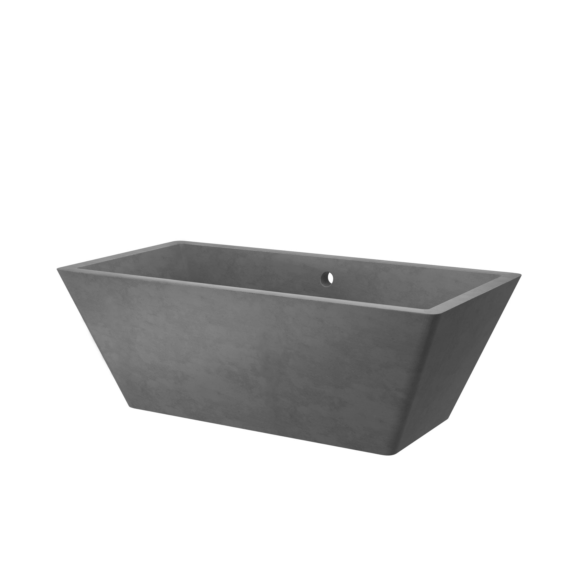 Native Trails 66" NativeStone Concrete Mendocino Bathtub, Slate, NST6634-S