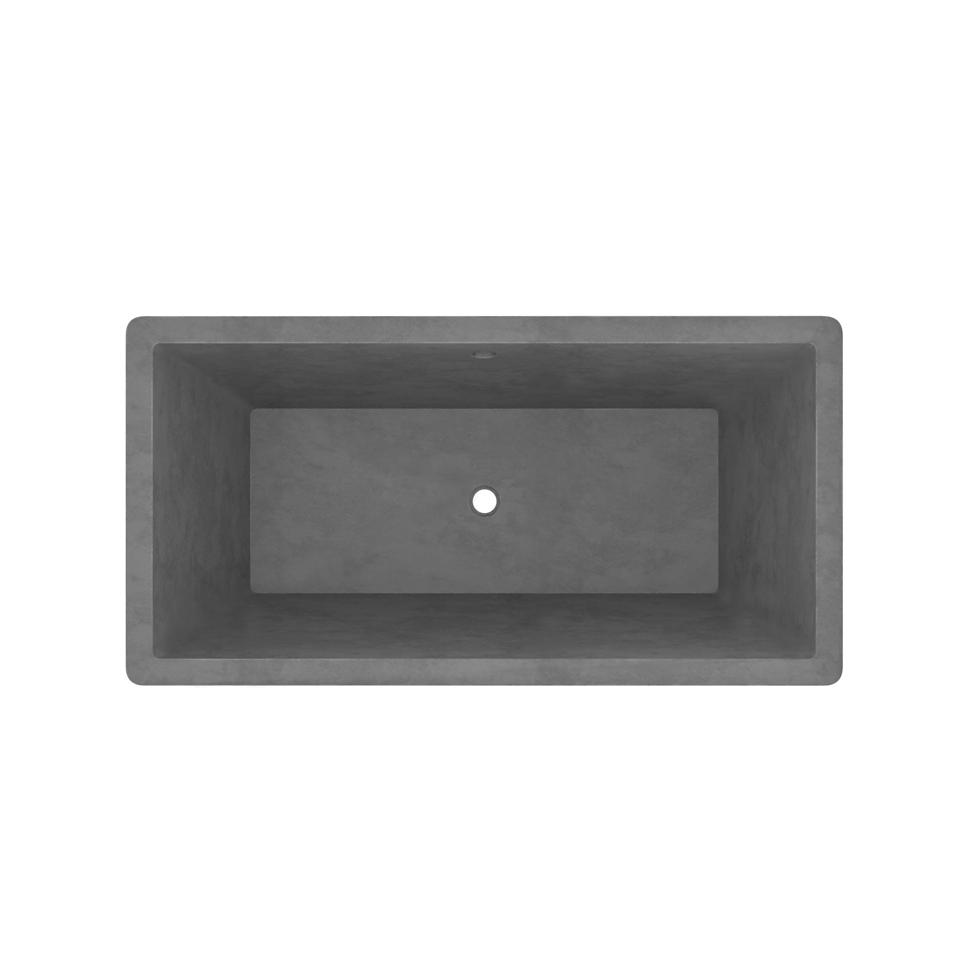Native Trails 66" NativeStone Concrete Mendocino Bathtub, Slate, NST6634-S